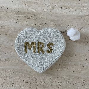 New “Mrs.” Beaded Change Purse Clutch